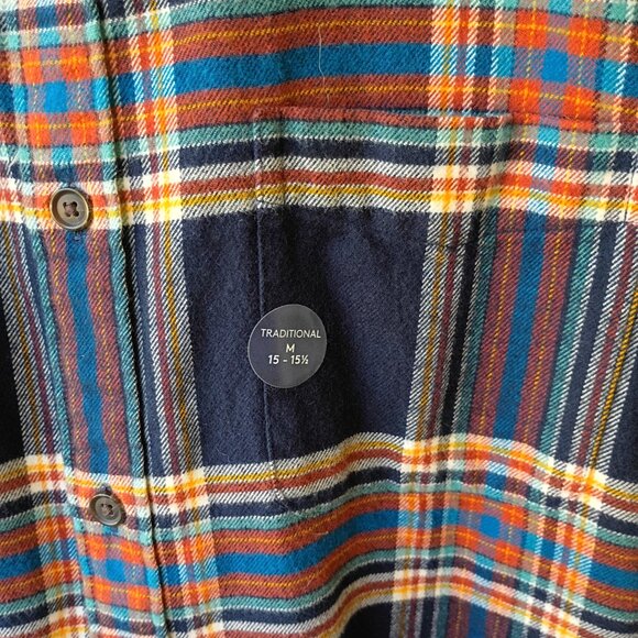 Lands' End Men's Flagship Flannel Shirt Size Medium NWT - Picture 8 of 8